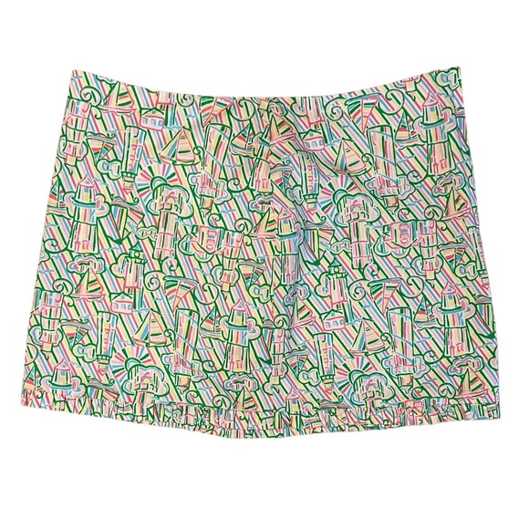 LILLY PULITZER Callie Resort Guiding Light Print Mini Skirt Women’s Size 6 - Picture 3 of 10